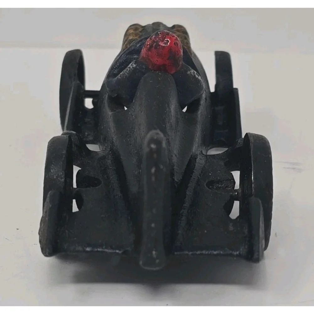Vtg Hubley Cast Iron Toy Arcade Boat Tail Race Car & Driver Hubley Embossed U104